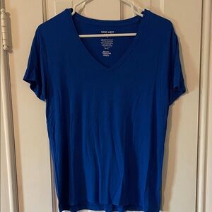 Nine West Women's Short Sleeve Royal Blue Tee